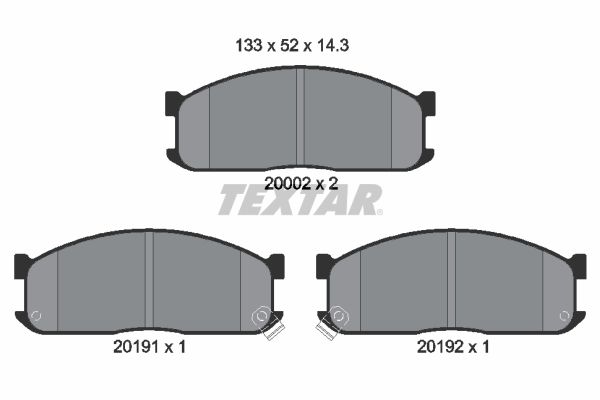 TEXTAR 2000201 Brake Pad Set, disc brake