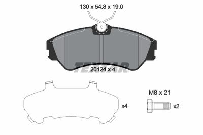 Brake Pad Set, disc brake TEXTAR 2012401