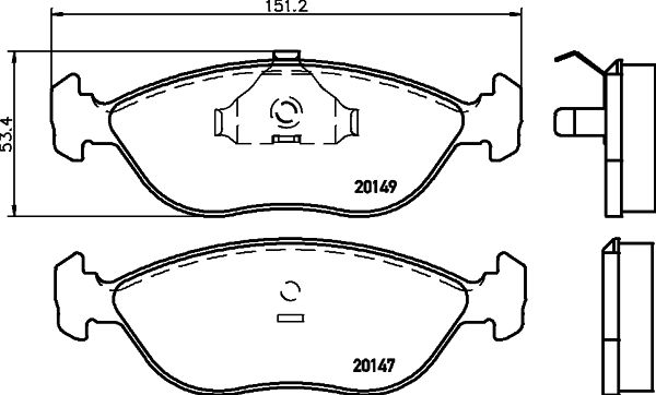TEXTAR 2014701 Brake Pad Set, disc brake