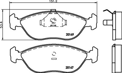Brake Pad Set, disc brake TEXTAR 2014701