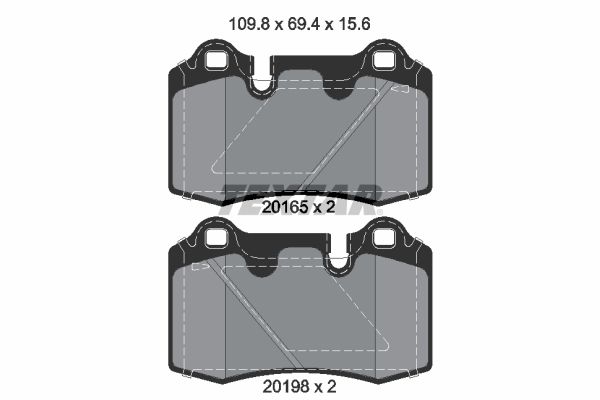 TEXTAR 2016501 Brake Pad Set, disc brake