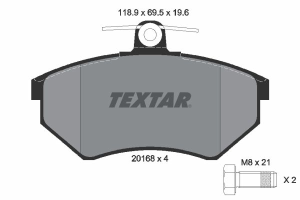 TEXTAR 2016804 Brake Pad Set, disc brake
