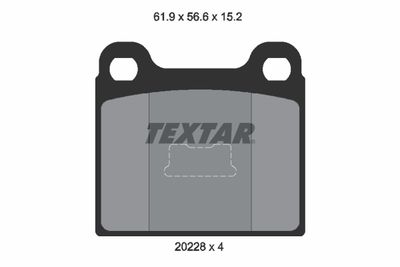 Brake Pad Set, disc brake TEXTAR 2022803