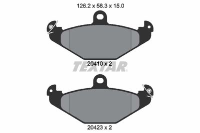 Brake Pad Set, disc brake TEXTAR 2041001