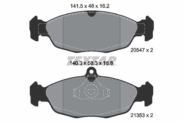 TEXTAR 2054701 Brake Pad Set, disc brake