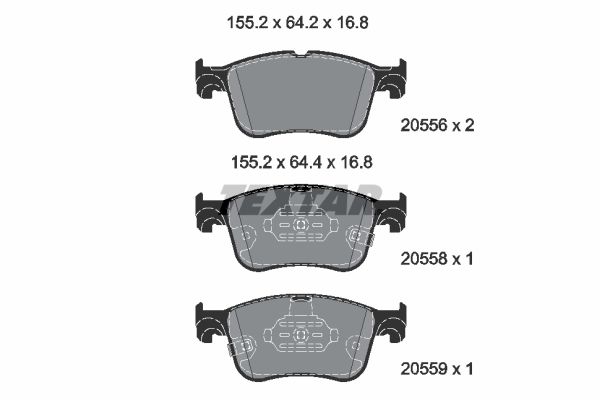 TEXTAR 2055601 Brake Pad Set, disc brake