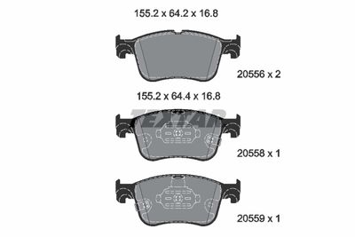 Brake Pad Set, disc brake TEXTAR 2055601