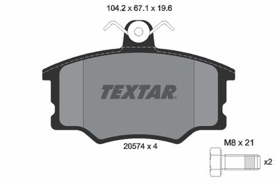 Brake Pad Set, disc brake TEXTAR 2057402