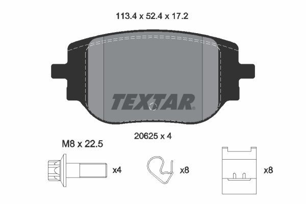 TEXTAR 2062501 Brake Pad Set, disc brake