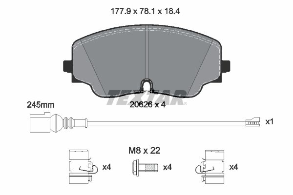 TEXTAR 2062601 Brake Pad Set, disc brake