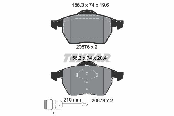 TEXTAR 2067602 Brake Pad Set, disc brake