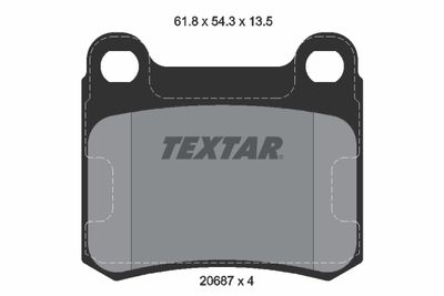 Brake Pad Set, disc brake TEXTAR 2068703