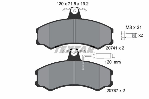 TEXTAR 2074101 Brake Pad Set, disc brake