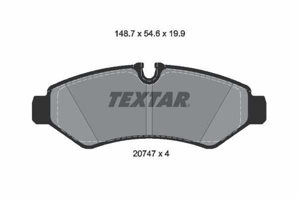 TEXTAR 2074701 Brake Pad Set, disc brake