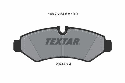 Brake Pad Set, disc brake TEXTAR 2074701