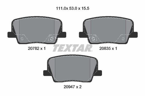 TEXTAR 2078201 Brake Pad Set, disc brake
