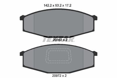 Brake Pad Set, disc brake TEXTAR 2086302
