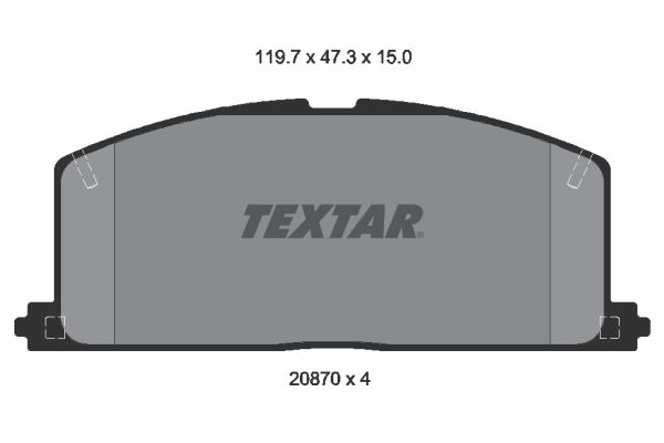 TEXTAR 2087001 Brake Pad Set, disc brake