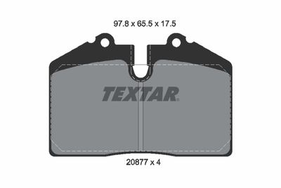 Brake Pad Set, disc brake TEXTAR 2087708