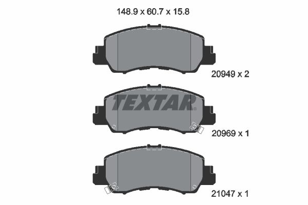 TEXTAR 2094901 Brake Pad Set, disc brake