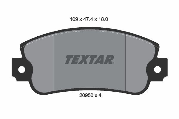 TEXTAR 2095005 Brake Pad Set, disc brake