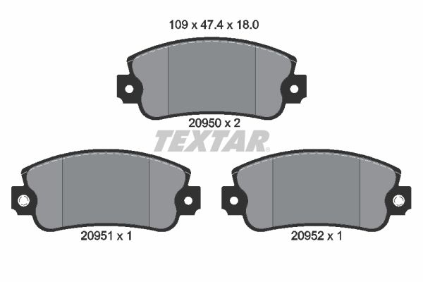 TEXTAR 2095006 Brake Pad Set, disc brake