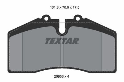 Brake Pad Set, disc brake TEXTAR 2095310