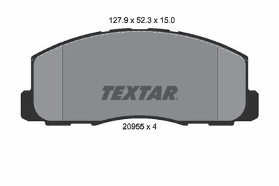 Brake Pad Set, disc brake TEXTAR 2095501