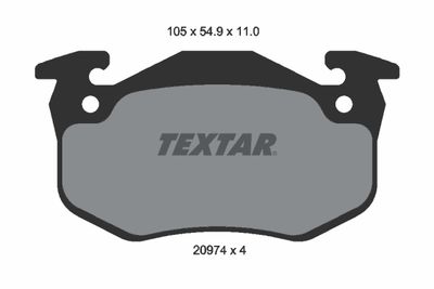 Brake Pad Set, disc brake TEXTAR 2097401