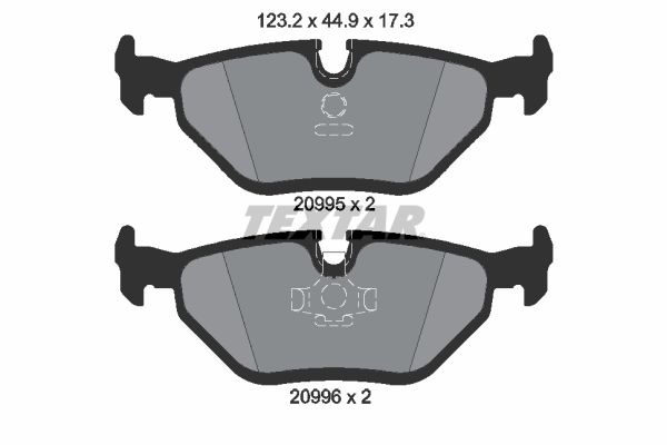 TEXTAR 2099501 Brake Pad Set, disc brake