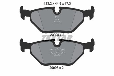 Brake Pad Set, disc brake TEXTAR 2099501