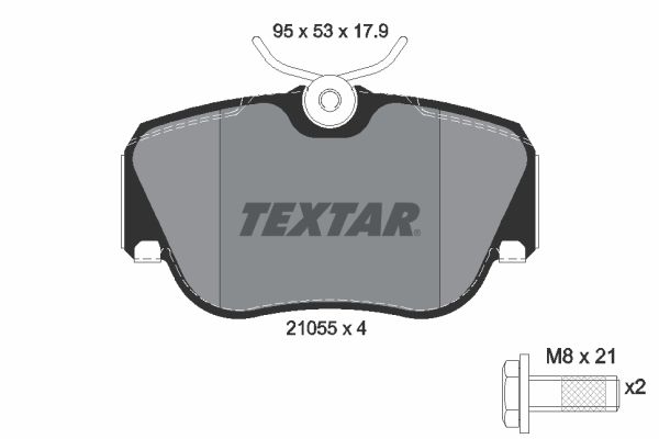 TEXTAR 2105503 Brake Pad Set, disc brake