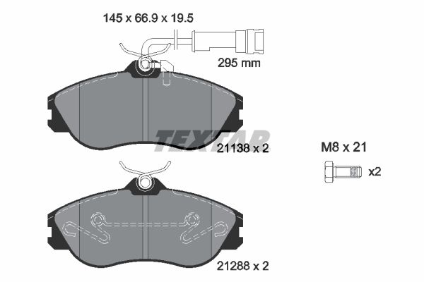 TEXTAR 2113802 Brake Pad Set, disc brake
