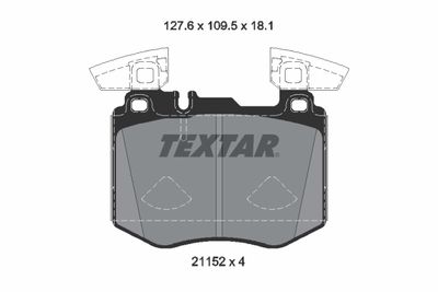 Brake Pad Set, disc brake TEXTAR 2115201