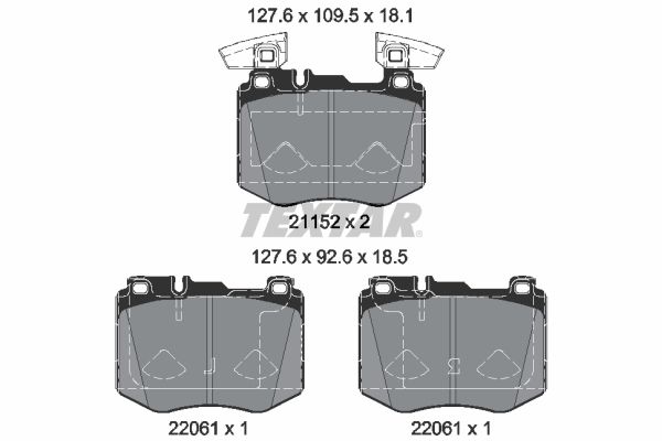 TEXTAR 2115203 Brake Pad Set, disc brake