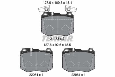 Brake Pad Set, disc brake TEXTAR 2115203