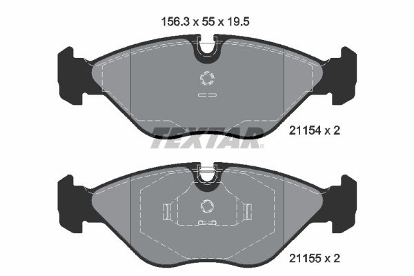 TEXTAR 2115402 Brake Pad Set, disc brake