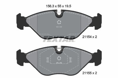 Brake Pad Set, disc brake TEXTAR 2115402