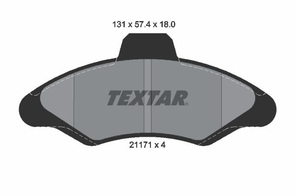 TEXTAR 2117105 Brake Pad Set, disc brake