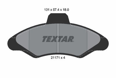 Brake Pad Set, disc brake TEXTAR 2117105
