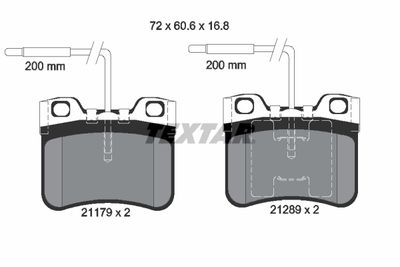 Brake Pad Set, disc brake TEXTAR 2117902