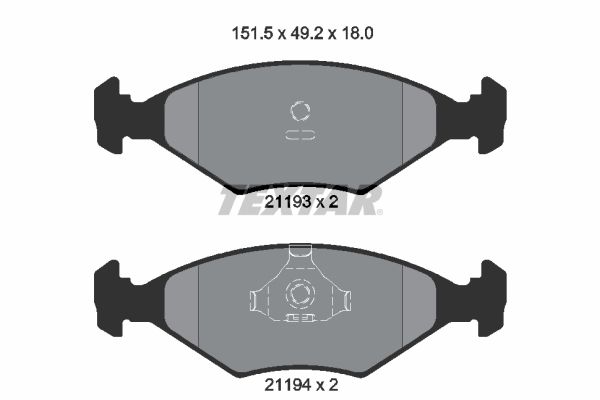 TEXTAR 2119301 Brake Pad Set, disc brake