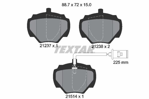 TEXTAR 2123701 Brake Pad Set, disc brake