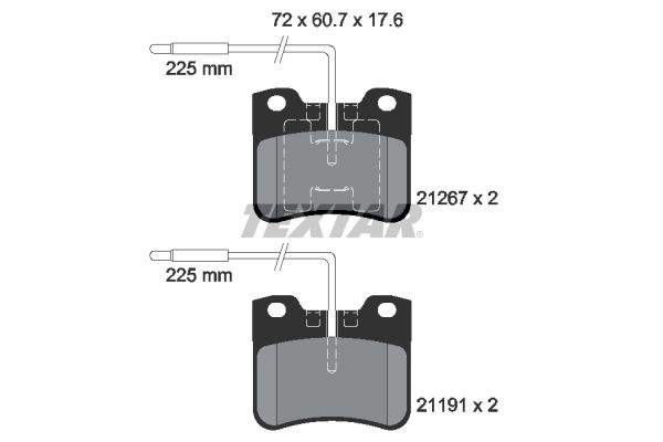 TEXTAR 2126702 Brake Pad Set, disc brake
