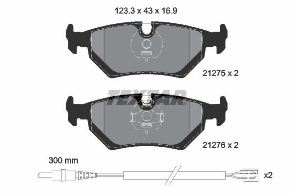 TEXTAR 2127501 Brake Pad Set, disc brake