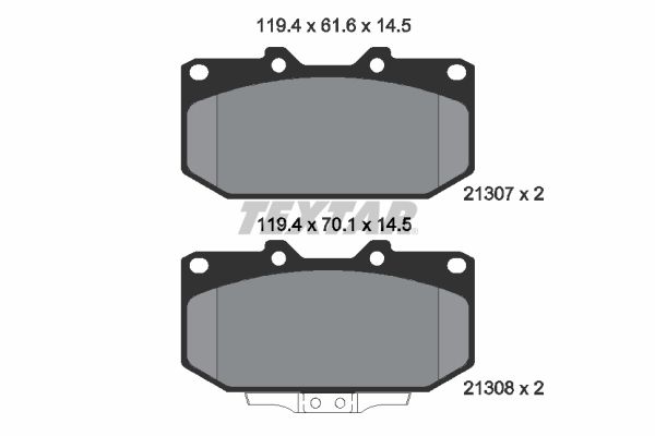 TEXTAR 2130701 Brake Pad Set, disc brake