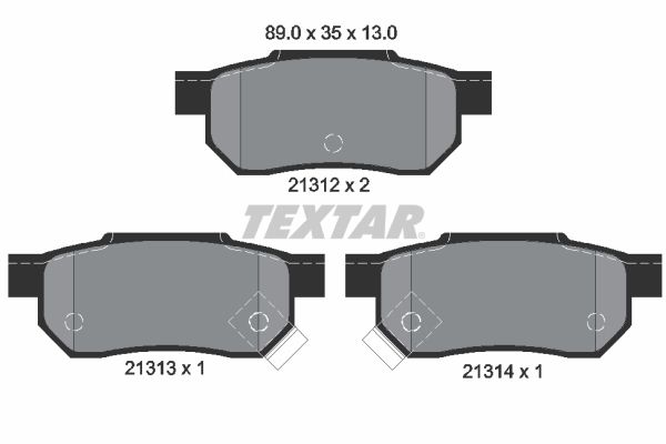 TEXTAR 2131201 Brake Pad Set, disc brake