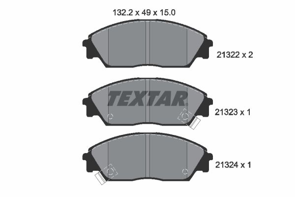 TEXTAR 2132201 Brake Pad Set, disc brake