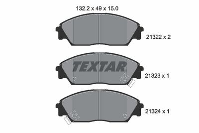 Brake Pad Set, disc brake TEXTAR 2132201