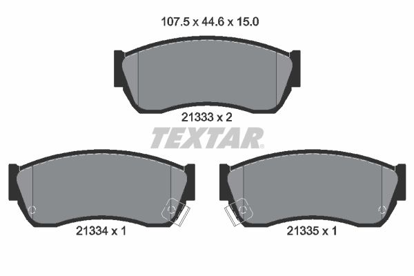 TEXTAR 2133301 Brake Pad Set, disc brake
